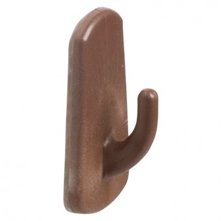 AMIG 14823  
 Colgador adhesivo 208  
 52 x 28 x 21 mm  
 Plástico  
 Marrón