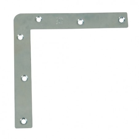 AMIG 14845  
 Escuadra plana 1  
 120 x 17 x 1,2 mm  
 Acero  
 Zincado