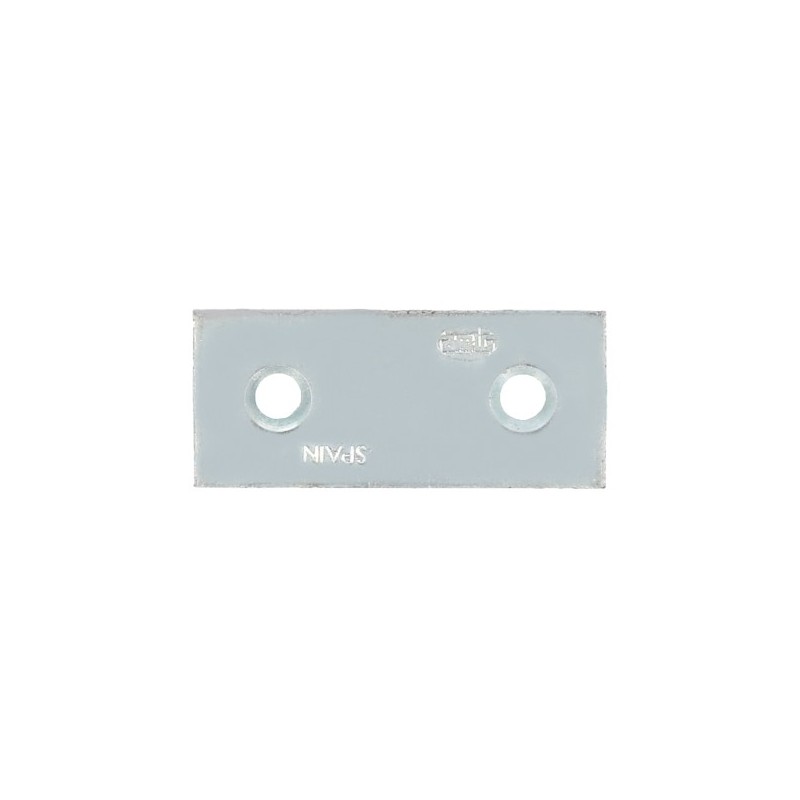 AMIG 14846  
 Placa 1  
 37 x 16 x 1,5 mm  
 Acero  
 Zincado