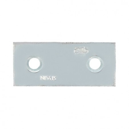 AMIG 14846  
 Placa 1  
 37 x 16 x 1,5 mm  
 Acero  
 Zincado