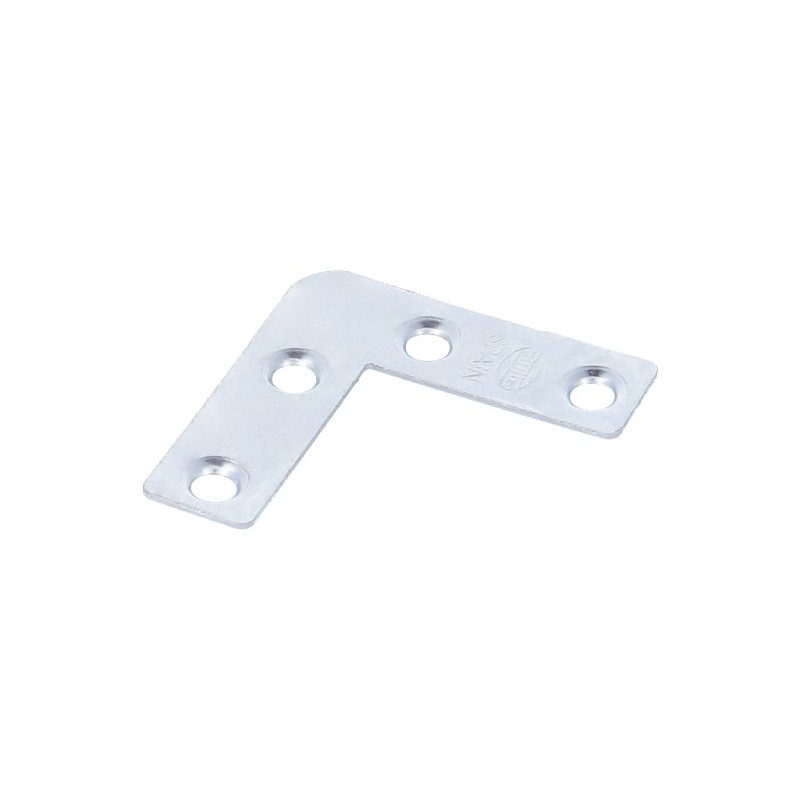AMIG 14894  
 Escuadra plana 1  
 40 x 12 x 0,9 mm  
 Acero  
 Zincado