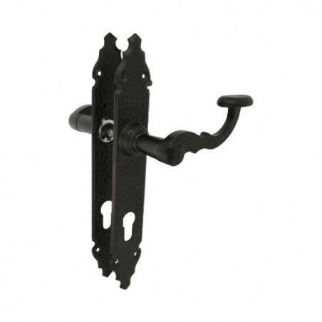 AMIG 14933  
 Manilla con placa 100PB  
 280 x 44 mm  
 Placa de acero, Tirador de zamak  
 Negro
