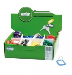 AMIG 14961  
 Dispensador llavero porta-etiquetas 9  
 50 x 30 mm