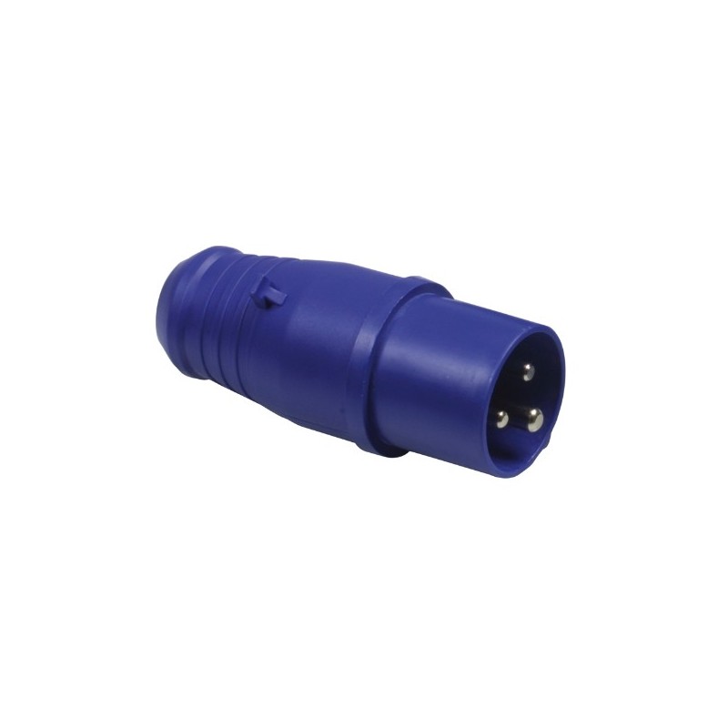 AMIG 14963  
 Clavija industrial schuko IP44 3276  
 119 x 50 mm  
 Polipropileno  
 Azul
