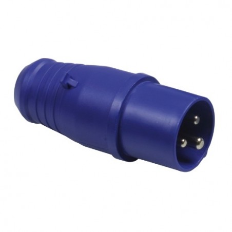 AMIG 14963  
 Clavija industrial schuko IP44 3276  
 119 x 50 mm  
 Polipropileno  
 Azul