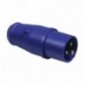 AMIG 14963  
 Clavija industrial schuko IP44 3276  
 119 x 50 mm  
 Polipropileno  
 Azul