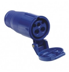 AMIG 14964  
 Base aérea industrial schuko IP44 3245  
 130 x 54 mm  
 Polipropileno  
 Azul