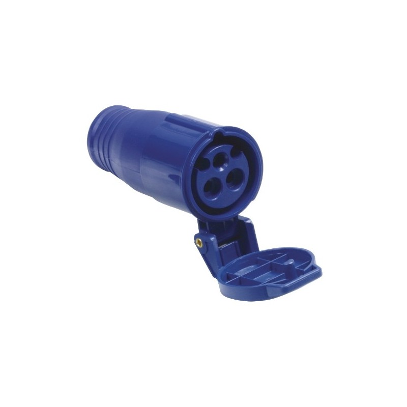 AMIG 14964  
 Base aérea industrial schuko IP44 3245  
 130 x 54 mm  
 Polipropileno  
 Azul