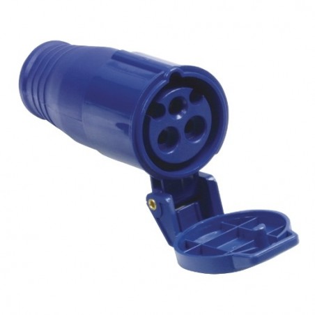 AMIG 14964  
 Base aérea industrial schuko IP44 3245  
 130 x 54 mm  
 Polipropileno  
 Azul