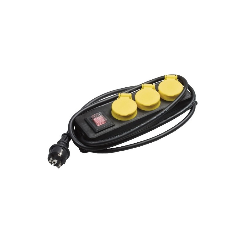AMIG 14972  
 Base múltiple proteccion / interruptor 3306  
 Polipropileno  
 Negro