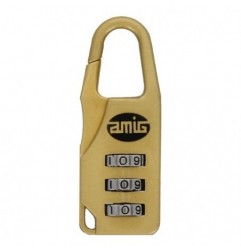 AMIG 15059   Candado combinación 72   57 x 22 mm   Aluminio   Oro