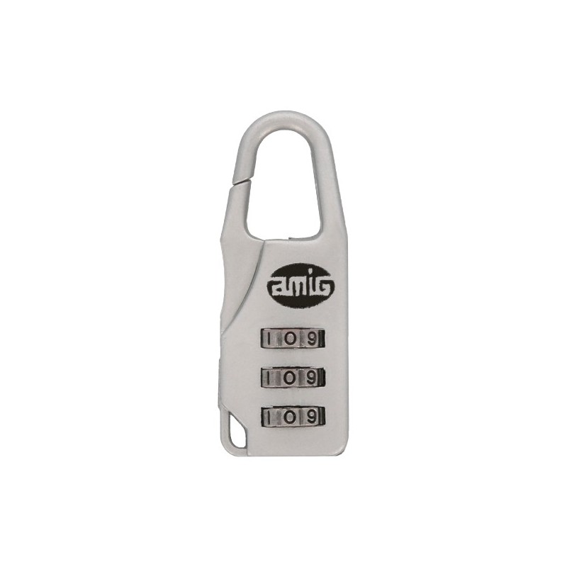 AMIG 15060   Candado combinación 72   57 x 22 mm   Aluminio   Plata