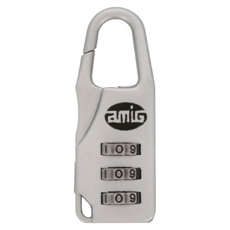AMIG 15060   Candado combinación 72   57 x 22 mm   Aluminio   Plata