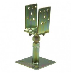 AMIG 15194  
 Soporte regulable para poste 357  
 70 x 116 mm  
 Acero  
 Bicromatado