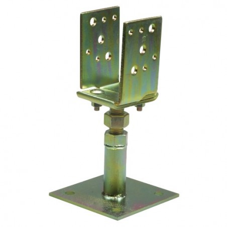 AMIG 15194  
 Soporte regulable para poste 357  
 70 x 116 mm  
 Acero  
 Bicromatado