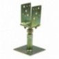 AMIG 15194  
 Soporte regulable para poste 357  
 70 x 116 mm  
 Acero  
 Bicromatado
