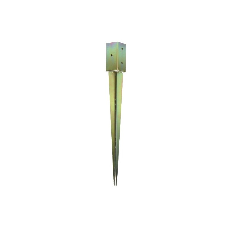 AMIG 15198  
 Soporte de poste con punta 359  
 92 mm  
 Acero  
 Bicromatado
