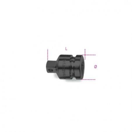 729/15 Adaptador de impacto con cuadrado hembra de 1&quot, y macho de 3/4&quot,