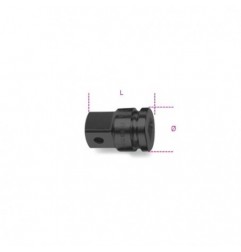 729/16 Adaptador de impacto con cuadrado hembra de 1&quot, y macho 1 1/2&quot,