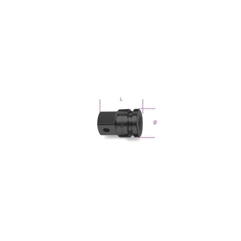 729/16 Adaptador de impacto con cuadrado hembra de 1&quot, y macho 1 1/2&quot,