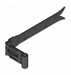 AMIG 15225  
 Gozne gótico regulable 7100  
 400 x 35 x 4 mm  
 Acero  
 Negro