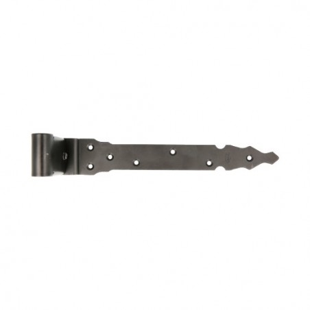 AMIG 15228  
 Gozne gótico regulable 7110  
 300 x 35 x 4 mm  
 Acero  
 Negro