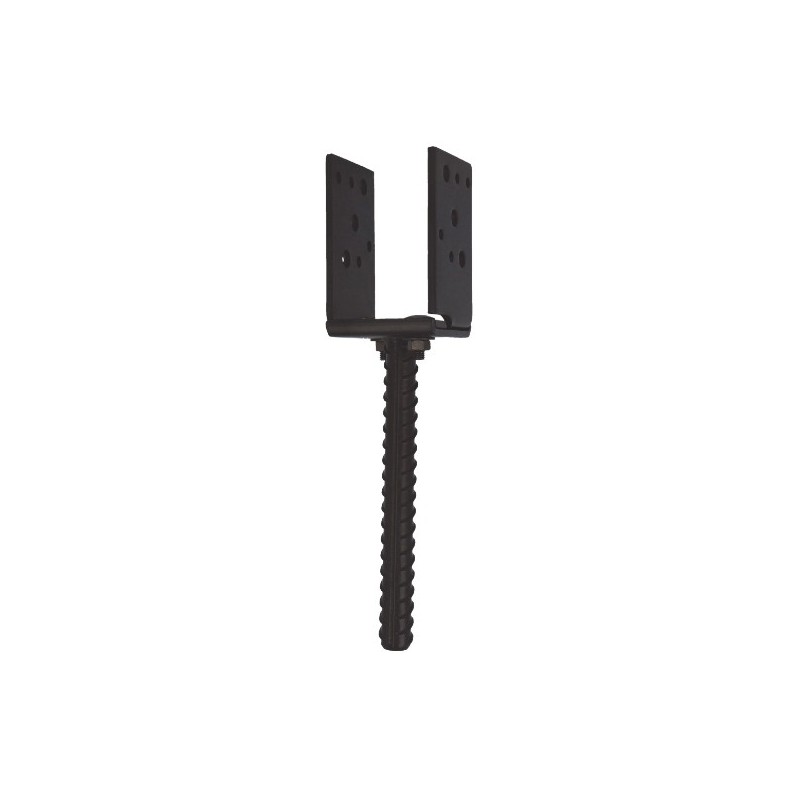 AMIG 15237  
 Soporte regulable 351  
 70 x 16 x 200 mm  
 Acero  
 Negro