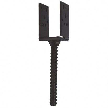 AMIG 15237  
 Soporte regulable 351  
 70 x 16 x 200 mm  
 Acero  
 Negro