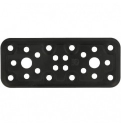 AMIG 15248  
 Placa 500  
 120 x 50 x 2,2 mm  
 Acero  
 Negro