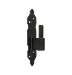 AMIG 15398  
 Pernio gótico 8030  
 170 x 35 x 4 mm  
 Acero  
 Negro