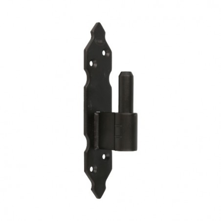 AMIG 15398  
 Pernio gótico 8030  
 170 x 35 x 4 mm  
 Acero  
 Negro