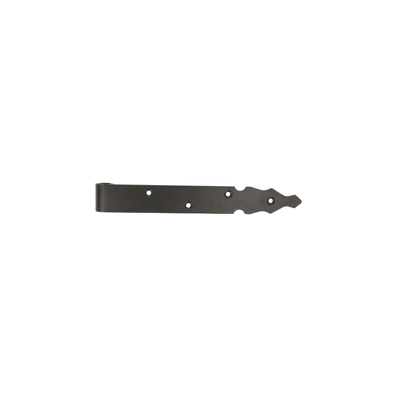 AMIG 15408  
 Gozne gótico 7050  
 350 x 35 x 4 mm  
 Acero  
 Negro