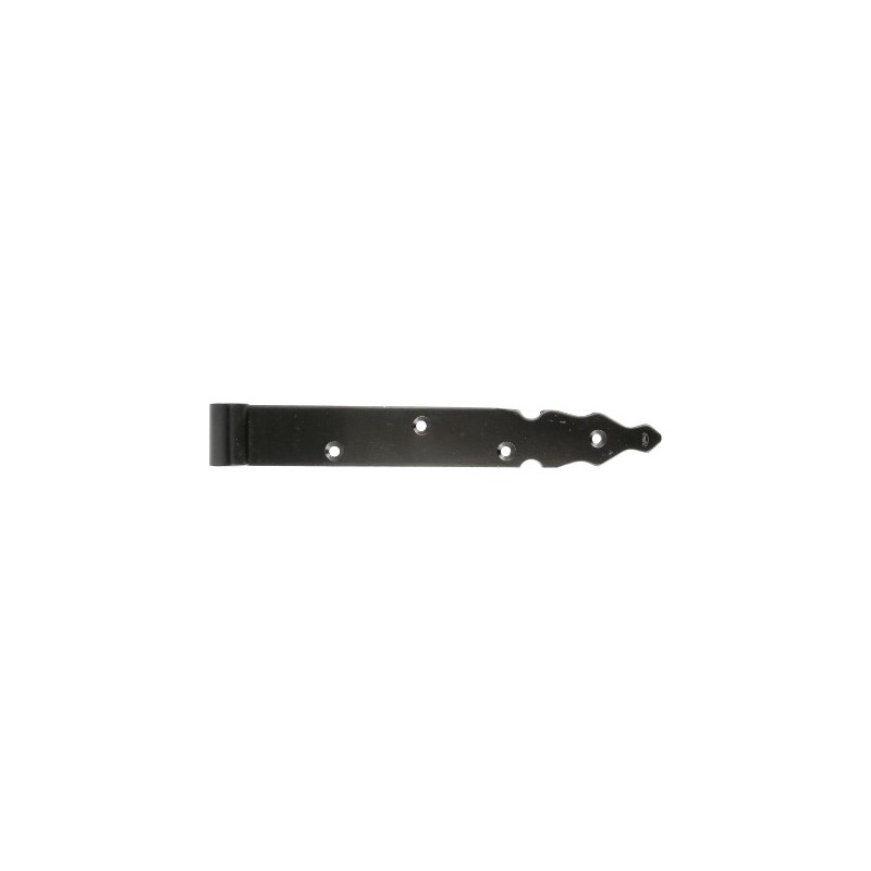 AMIG 15412  
 Gozne gótico 7030  
 250 x 35 x 4 mm  
 Acero  
 Negro