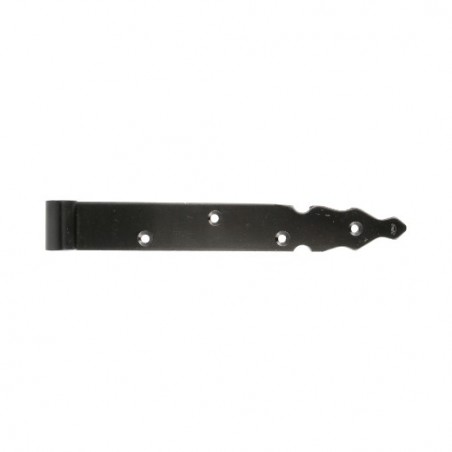 AMIG 15412  
 Gozne gótico 7030  
 250 x 35 x 4 mm  
 Acero  
 Negro