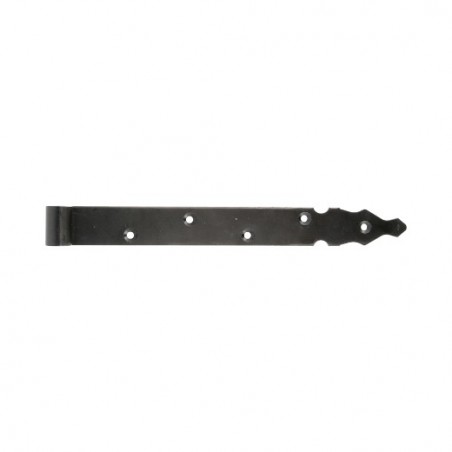 AMIG 15415  
 Gozne gótico 7030  
 400 x 35 x 4 mm  
 Acero  
 Negro