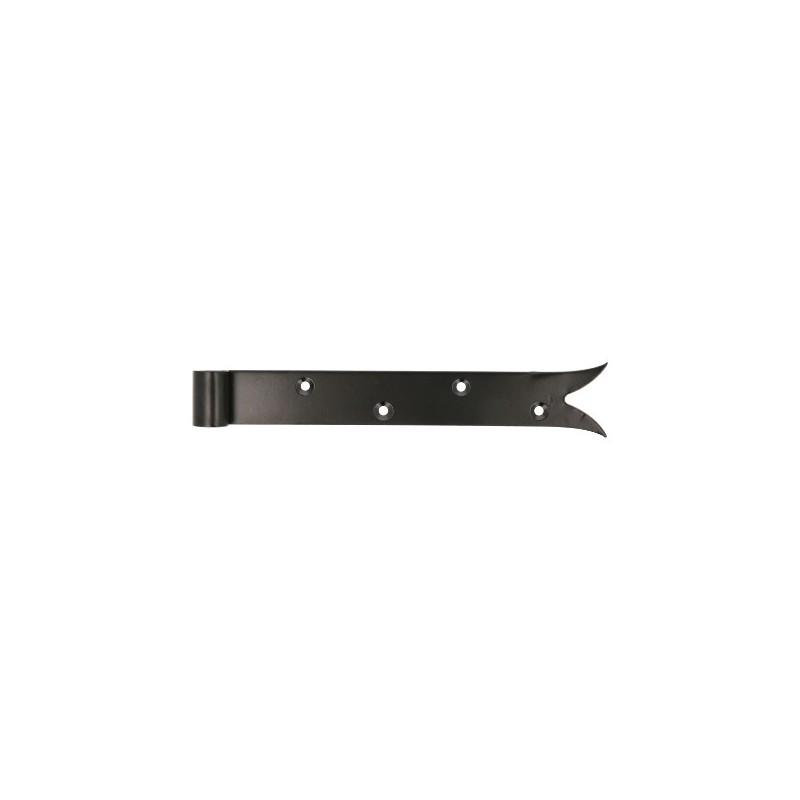 AMIG 15418  
 Gozne gótico 7020  
 250 x 35 x 4 mm  
 Acero  
 Negro