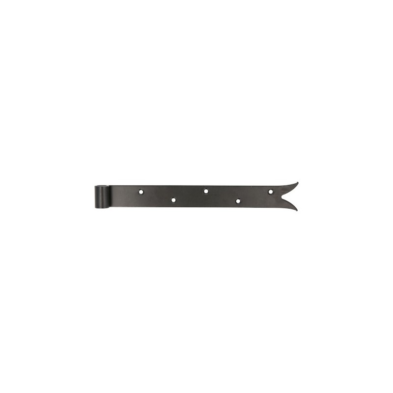AMIG 15419  
 Gozne gótico 7020  
 300 x 35 x 4 mm  
 Acero  
 Negro