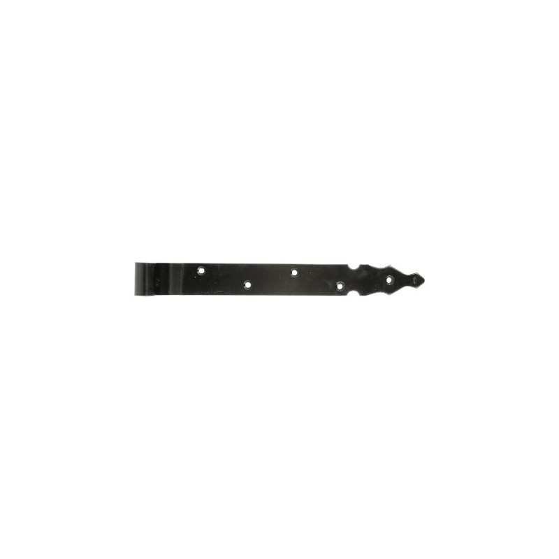AMIG 15421  
 Gozne gótico 7020  
 400 x 35 x 4 mm  
 Acero  
 Negro
