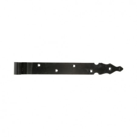 AMIG 15422  
 Gozne gótico 7020  
 450 x 35 x 4 mm  
 Acero  
 Negro