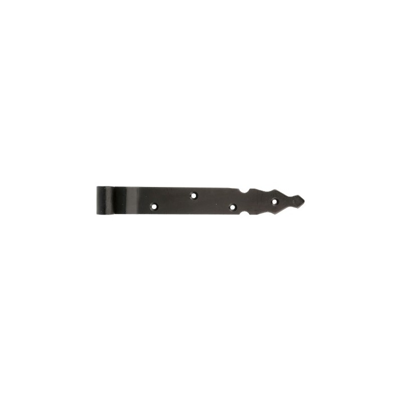 AMIG 15424  
 Gozne gótico 7010  
 250 x 35 x 4 mm  
 Acero  
 Negro