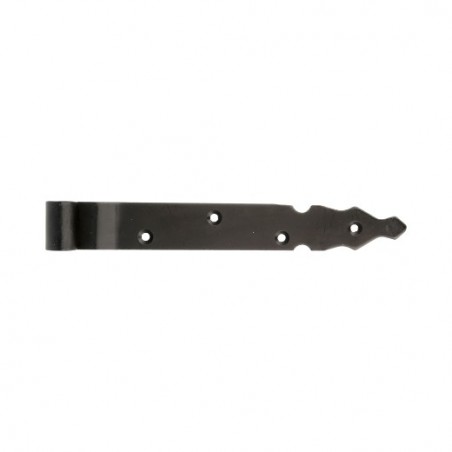 AMIG 15424  
 Gozne gótico 7010  
 250 x 35 x 4 mm  
 Acero  
 Negro
