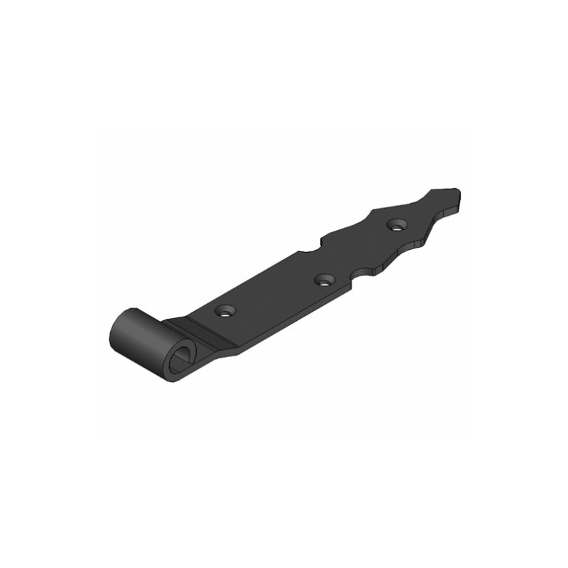 AMIG 15427  
 Gozne gótico 7010  
 400 x 35 x 4 mm  
 Acero  
 Negro