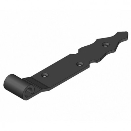 AMIG 15427  
 Gozne gótico 7010  
 400 x 35 x 4 mm  
 Acero  
 Negro