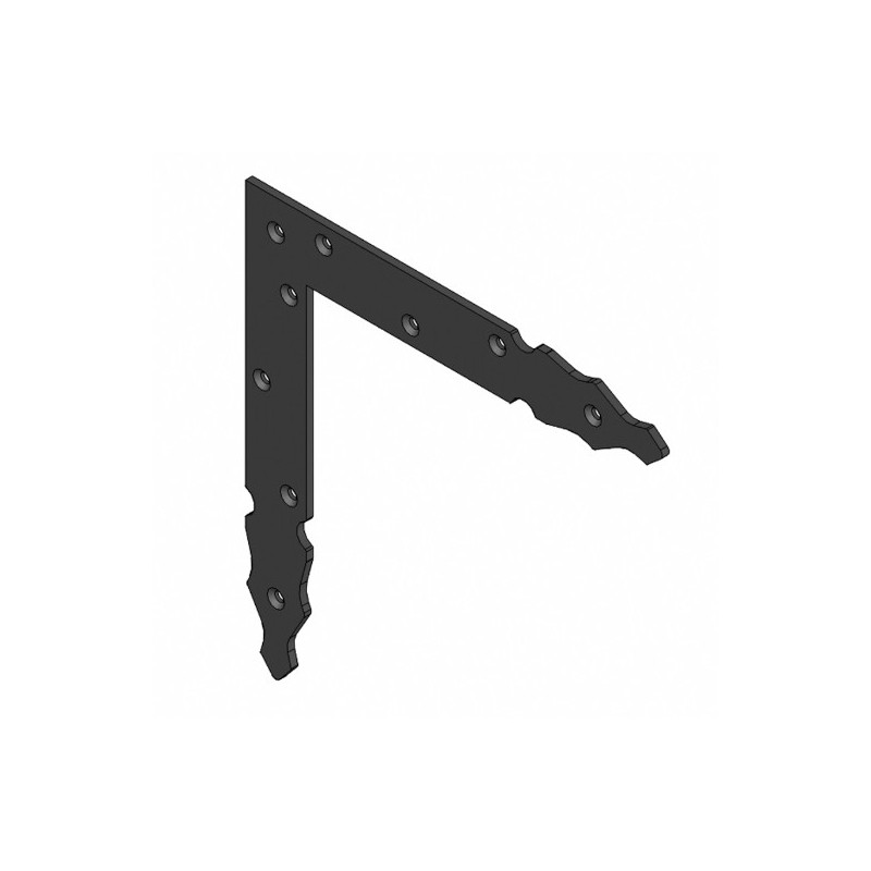 AMIG 15438  
 Escuadra gótica 8510  
 300 x 240 mm  
 Acero  
 Negro - Derecha