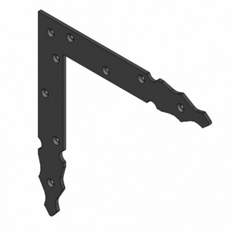 AMIG 15438  
 Escuadra gótica 8510  
 300 x 240 mm  
 Acero  
 Negro - Derecha