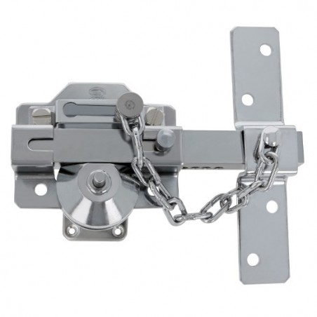 AMIG 15447  
 Cerrojo de seguridad 1C  
 88 x 153 mm  
 Acero  
 Cromado brillo