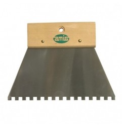 AMIG 15527  
 Espátula dentada 4650  
 180 mm  
 Acero  
 Mango madera