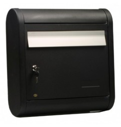 AMIG 15542   Buzón 8   400 x 395 x 120 mm   Aluminio   Negro