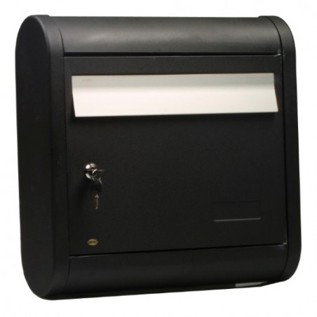 AMIG 15542   Buzón 8   400 x 395 x 120 mm   Aluminio   Negro