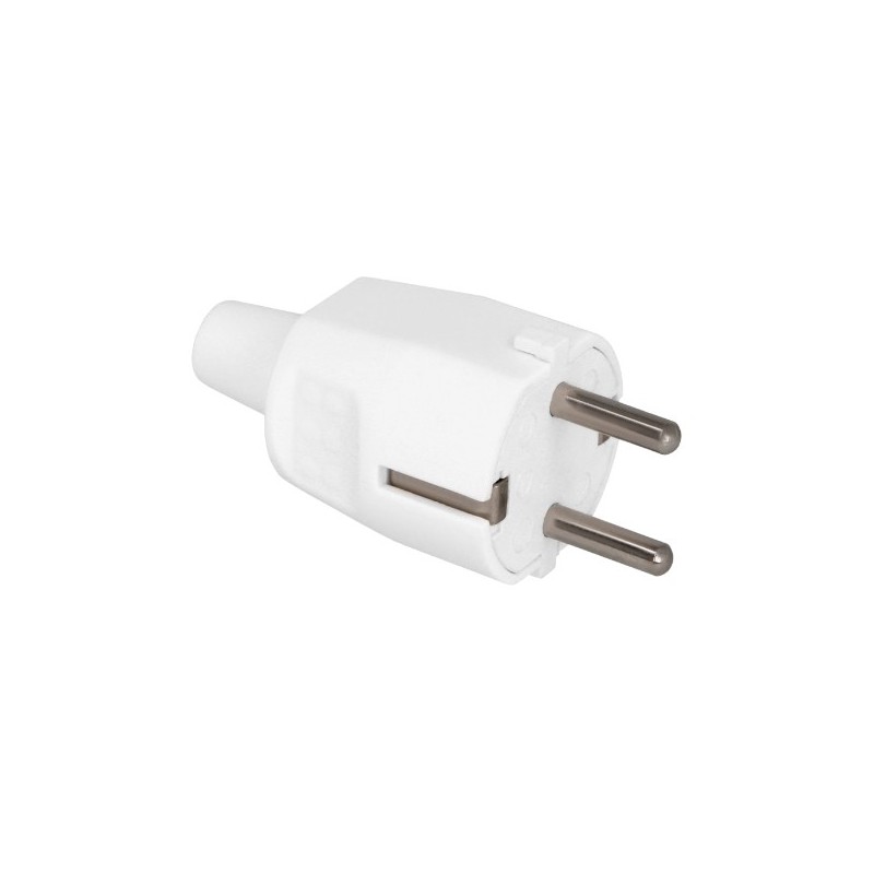 AMIG 15555  
 Clavija schuko 3273  
 75 x 32 mm  
 Polipropileno  
 Blanco